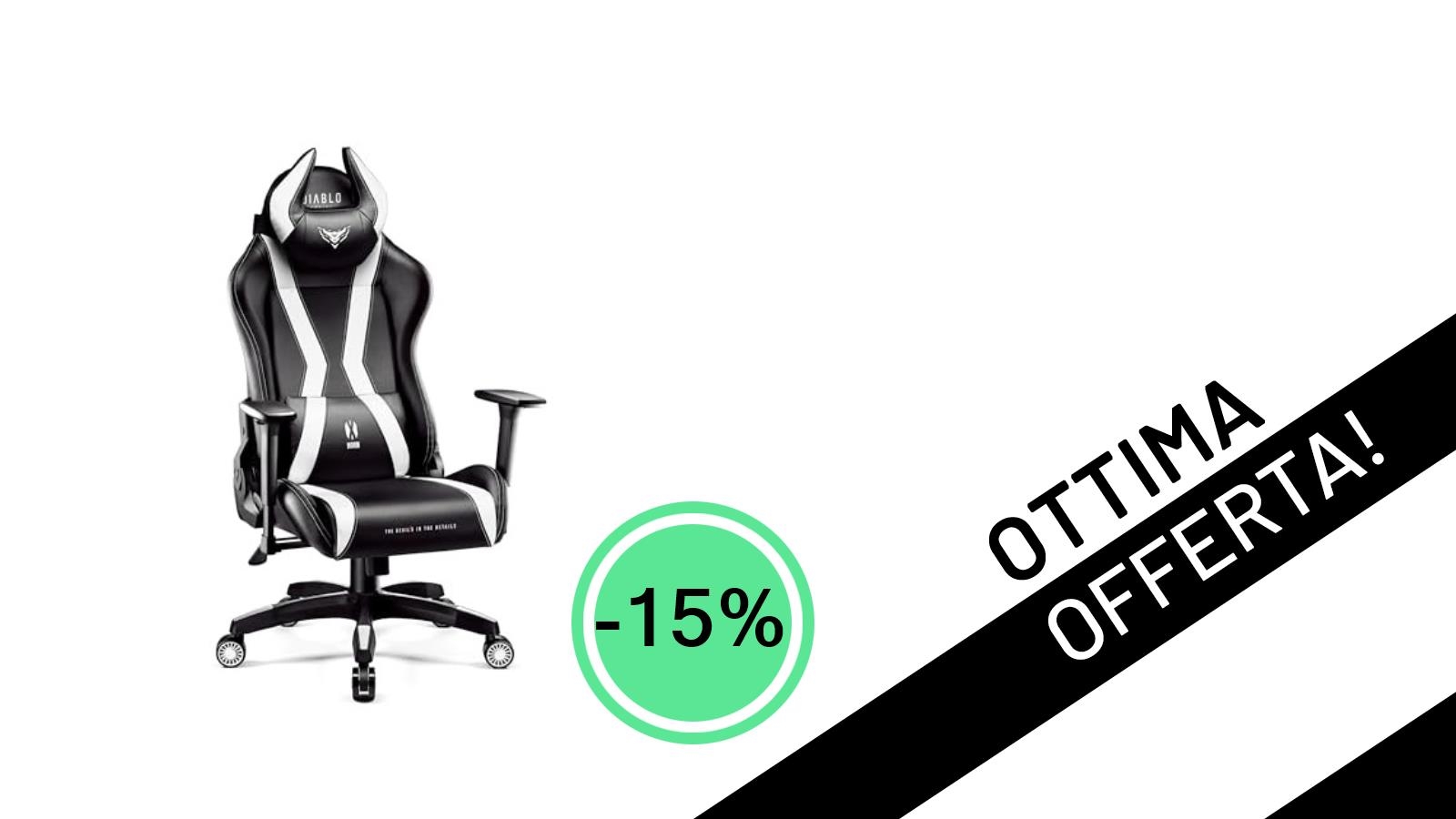 DIABLO X-Horn 2.0: la Sedia Gaming che tutti vogliono ora al -15%, solo 229,99€!