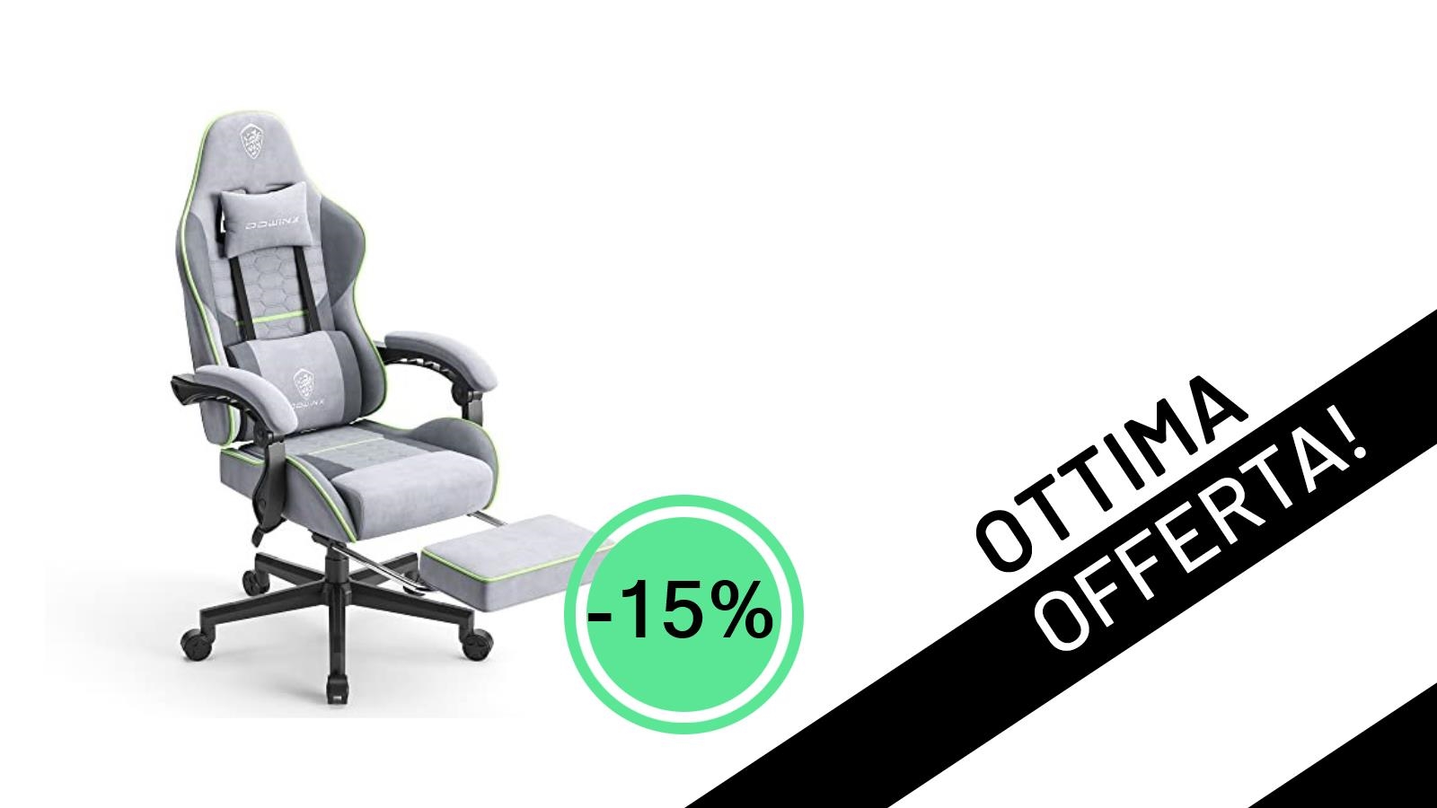 Comfort e Stile al 15% di Sconto: La Sedia Gaming Dowinx è Tua a Soli 129,99€!