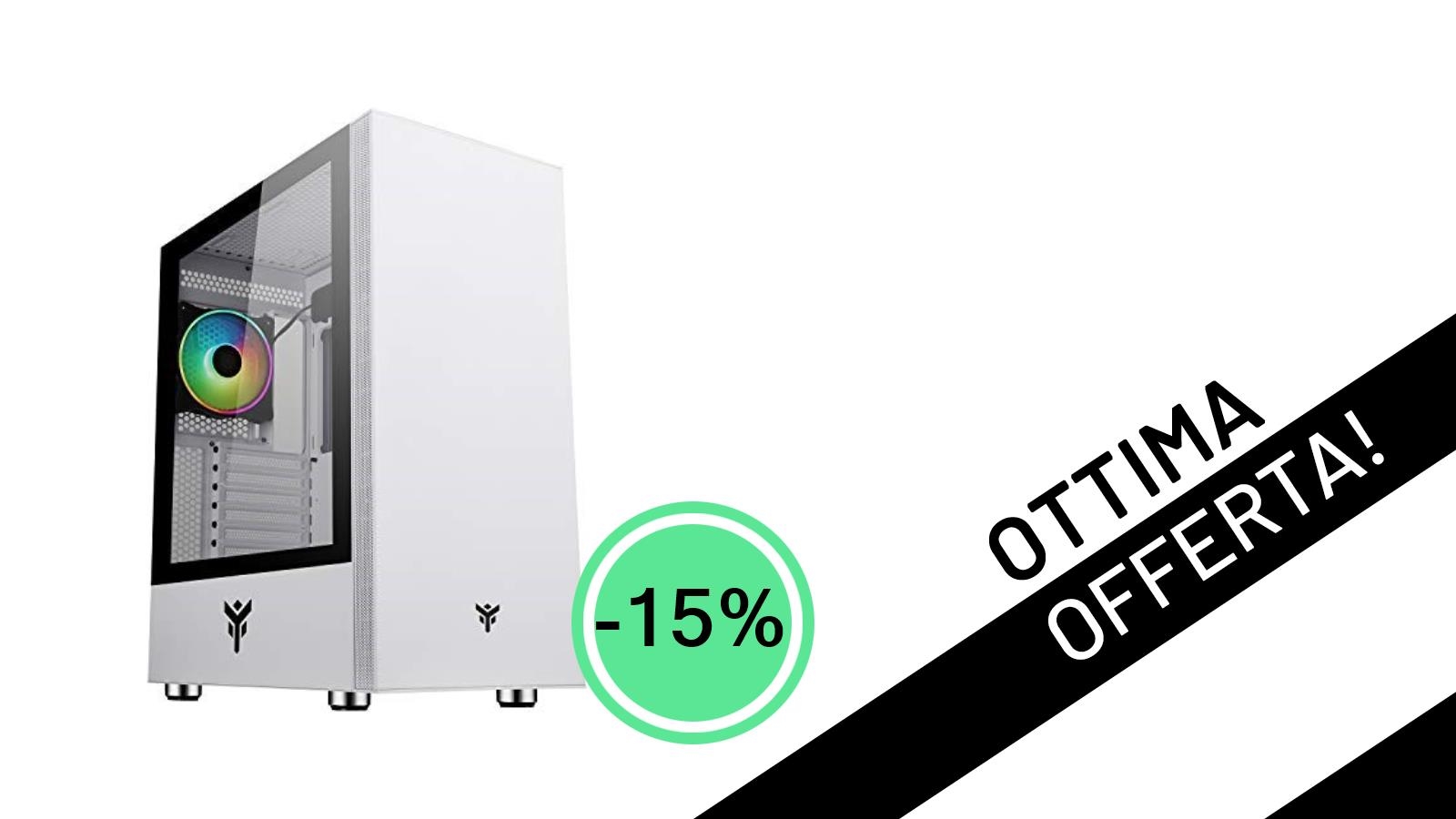 Offerta Imperdibile: Il Case Gaming Itek VERTIBRA S210W White Edition a un Prezzo Mai Visto!