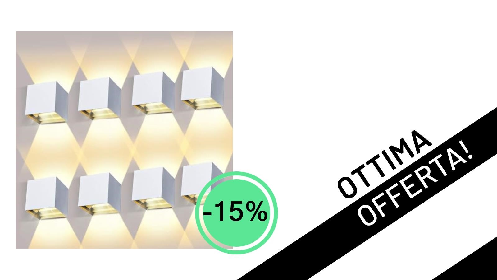 Illumina i Tuoi Spazi con Stile: Applique ledmo 8 Pezzi con Angolo Regolabile Scontate del -15%!