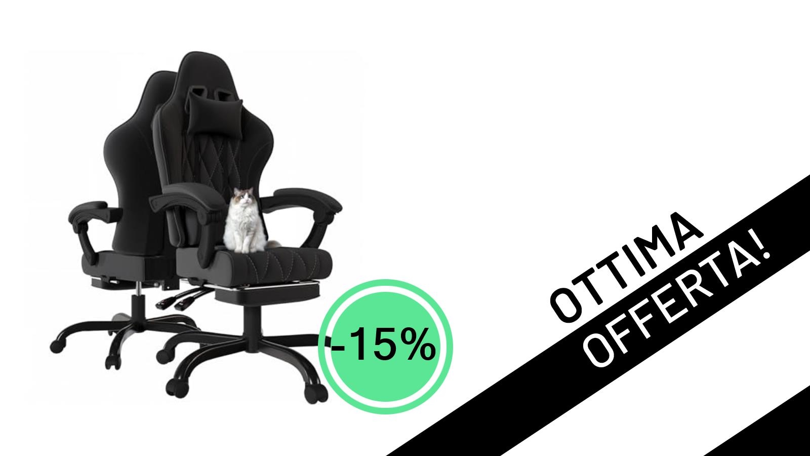 Offerta Imperdibile: la Sedia Gaming JUMMICO con Massaggiatore a soli 109,99€!