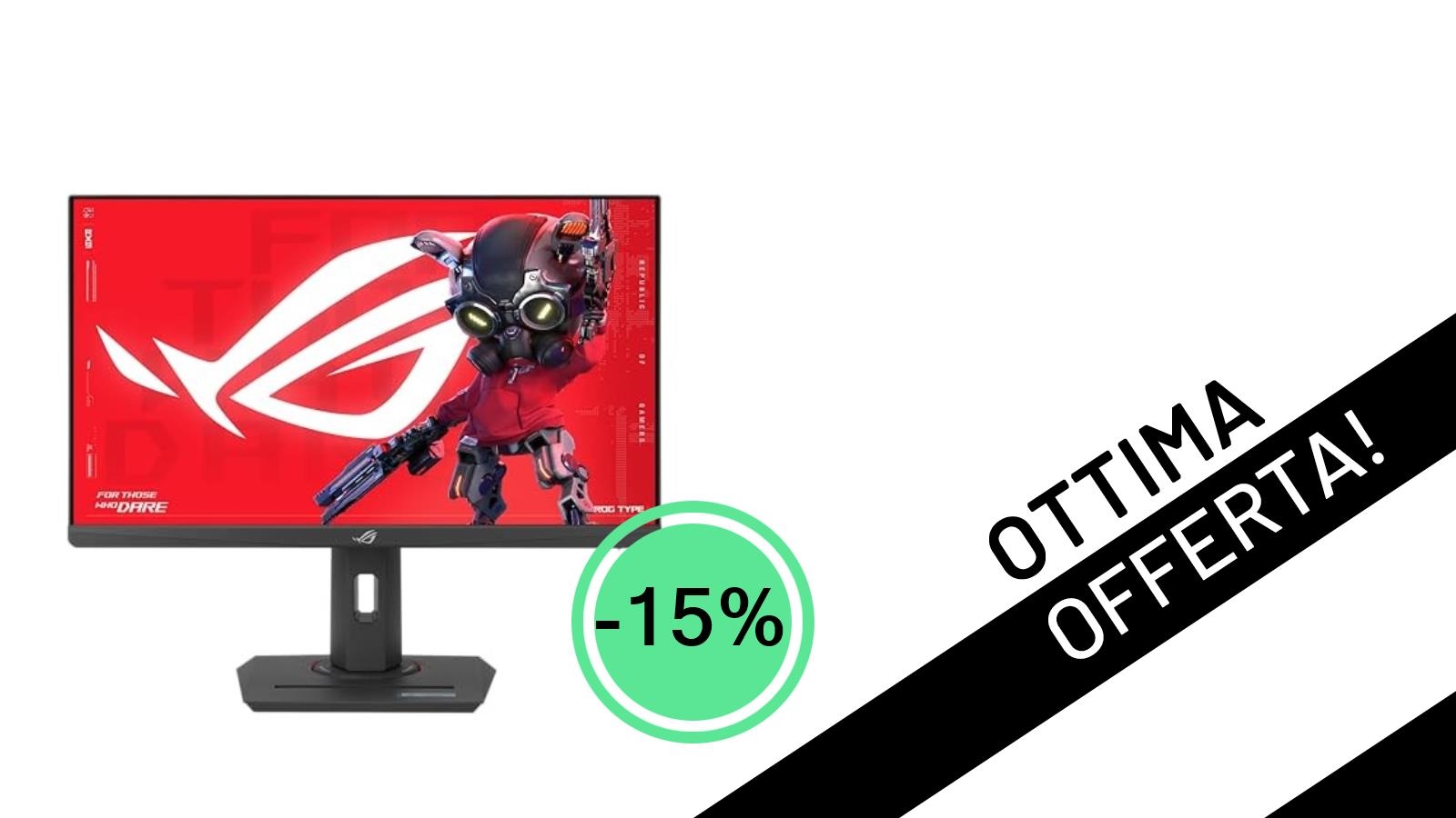 Monitor Gaming ASUS ROG Strix: 310Hz e G-Sync in offerta imperdibile a soli 295€!