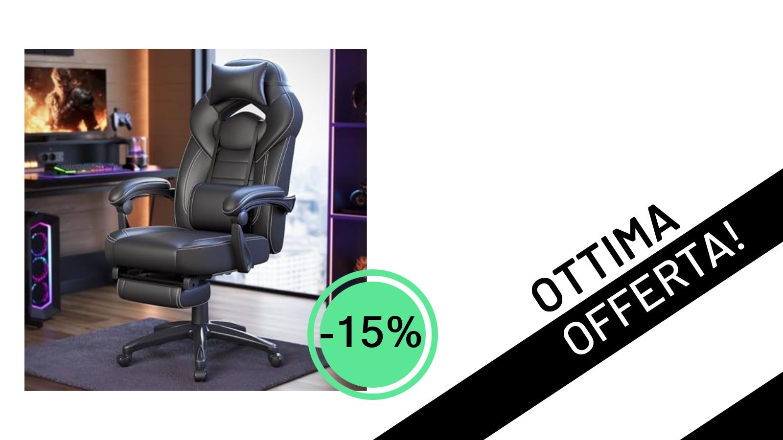 Affare Imperdibile: La Sedia Gaming SONGMICS Ergonomica Scontata del 15% a soli 127,49€!