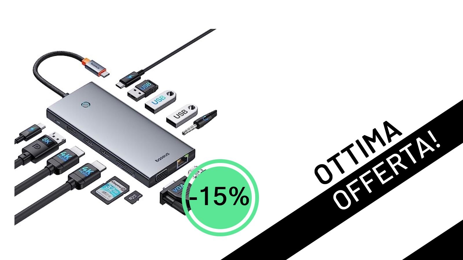 Offerta Lampo: La Docking Station Baseus 13-in-1 per 3 Monitor a un Prezzo Incredibile!