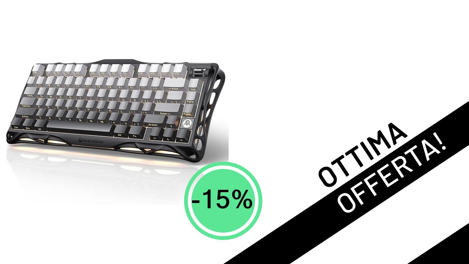 Imperdibile: la Tastiera Gaming GravaStar Mercury K1 75% scende a soli 118,95€!