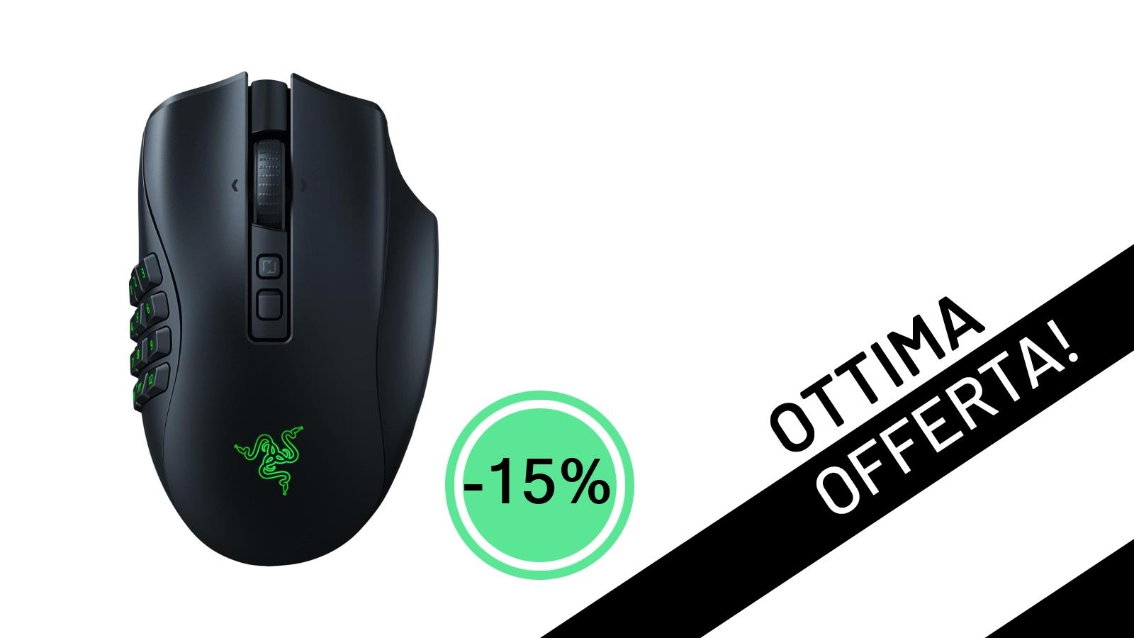 Razer Naga V2 Pro: il mouse gaming MMO/MOBA definitivo è in offerta al -15%!
