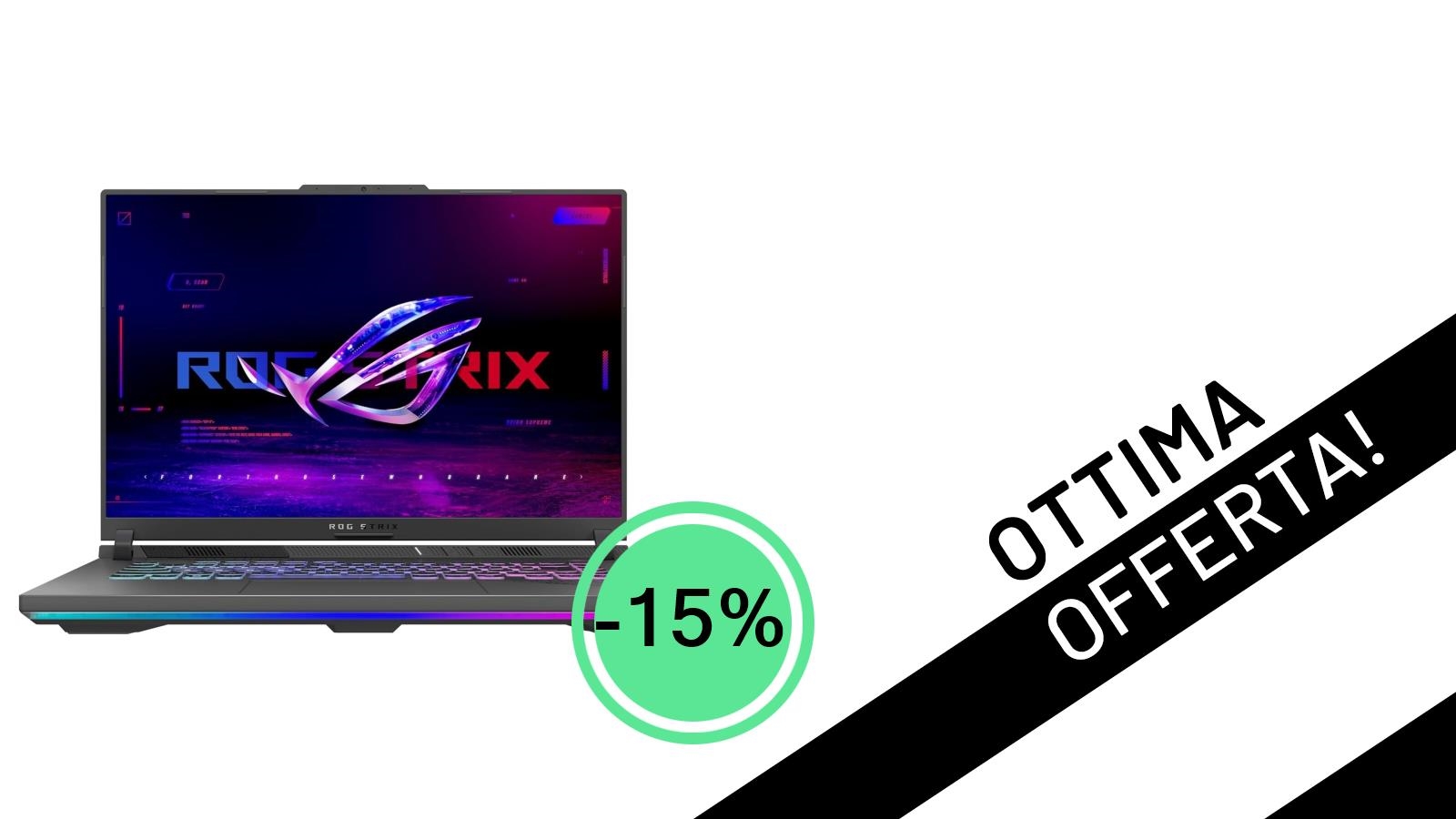 Offerta imperdibile! ASUS ROG Strix G16 (2025) con RTX 5070 Ti al -15%
