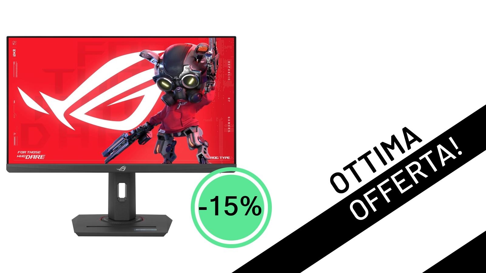 Monitor Gaming ASUS ROG Strix: 310Hz e G-Sync in offerta imperdibile a soli 295€!