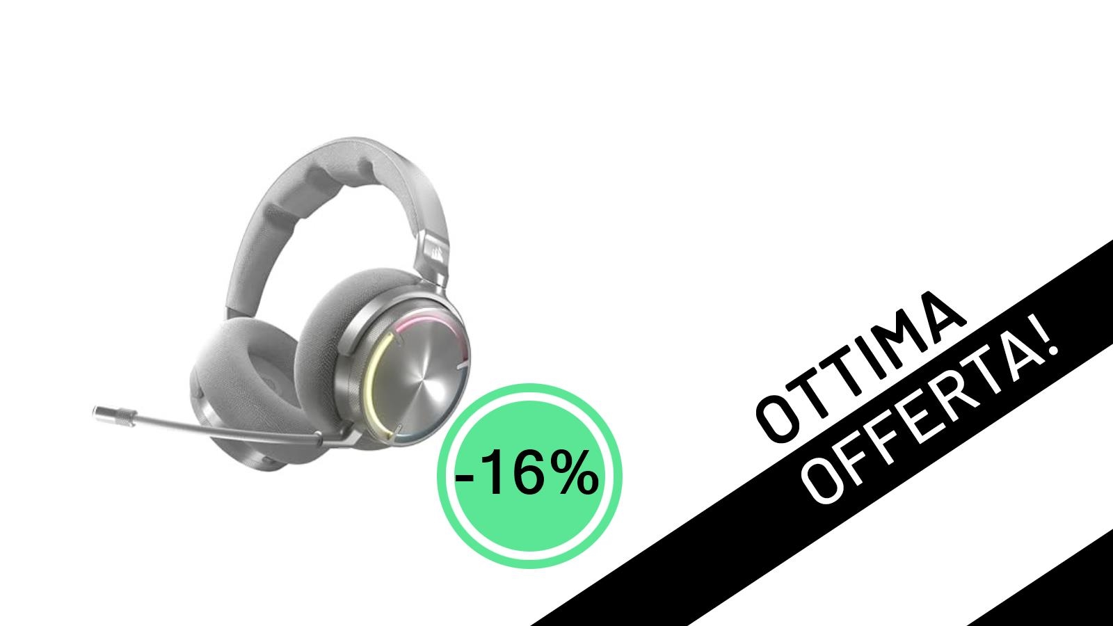 Offerta da non perdere: le cuffie gaming Corsair VIRTUOSO MAX WIRELESS con Dolby Atmos a soli 239,99€