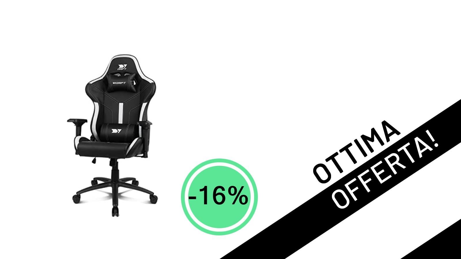 Sedia Gaming DRIFT DR350: Comfort e Stile Professionale con il 16% di Sconto!