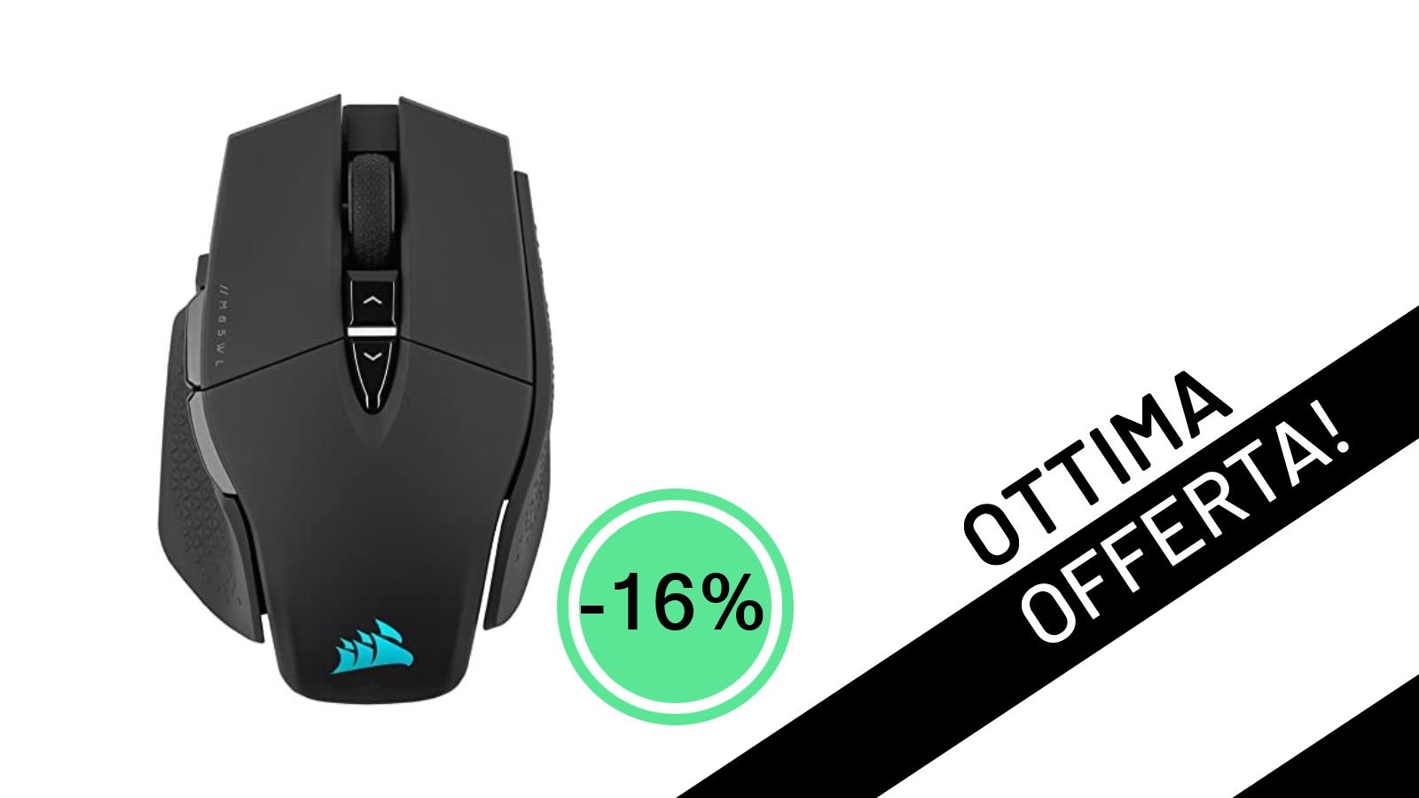 CORSAIR M65 RGB ULTRA WIRELESS Rev. 2.0: L'iconico mouse gaming FPS in offerta imperdibile!