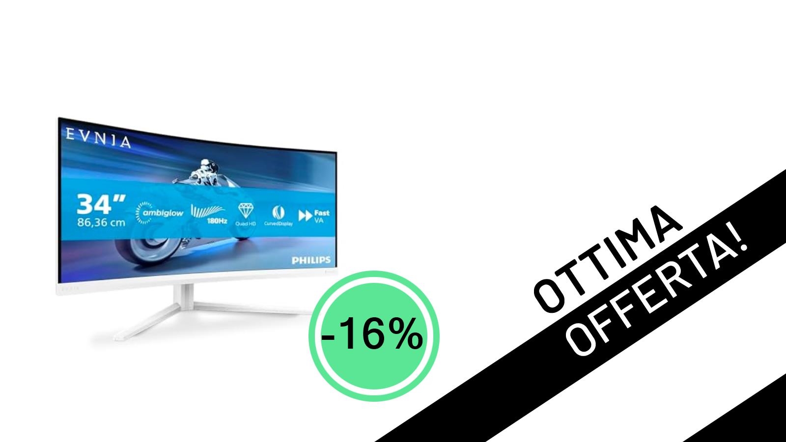 Monitor Gaming Philips Evnia Curvo: Un'Offerta Imperdibile a Soli 319€!