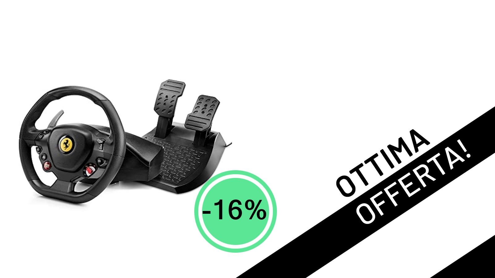 Volante Thrustmaster T80 RW Ferrari 488 GTB: L'Esperienza di Guida Realistica per PlayStation che ti Rende il Re della Pista, Ora in Offerta a 109,70€!