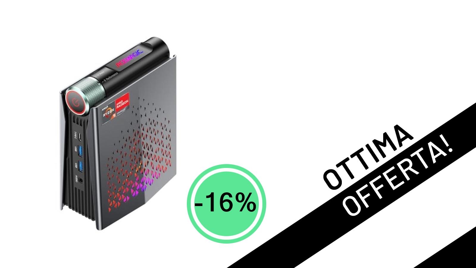 Offerta Imperdibile: ACEMAGICIAN Mini PC Gaming Ryzen 9 a soli 420,94€!