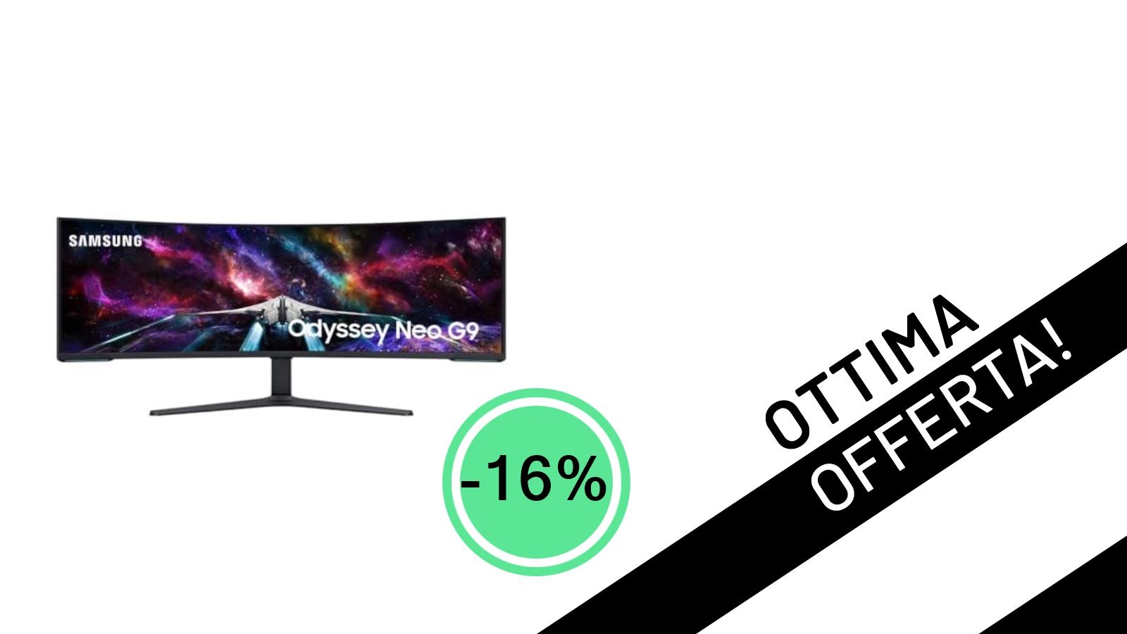 Offerta Imperdibile: Il Samsung Odyssey Neo G9 da 57'' Crolla a 2.099€ con il -16%!