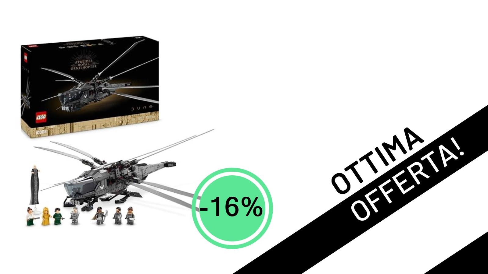 Imperdibile Offerta: Il LEGO 10327 Icons Dune Atreides Ornitottero Reale Scontato del 16%!