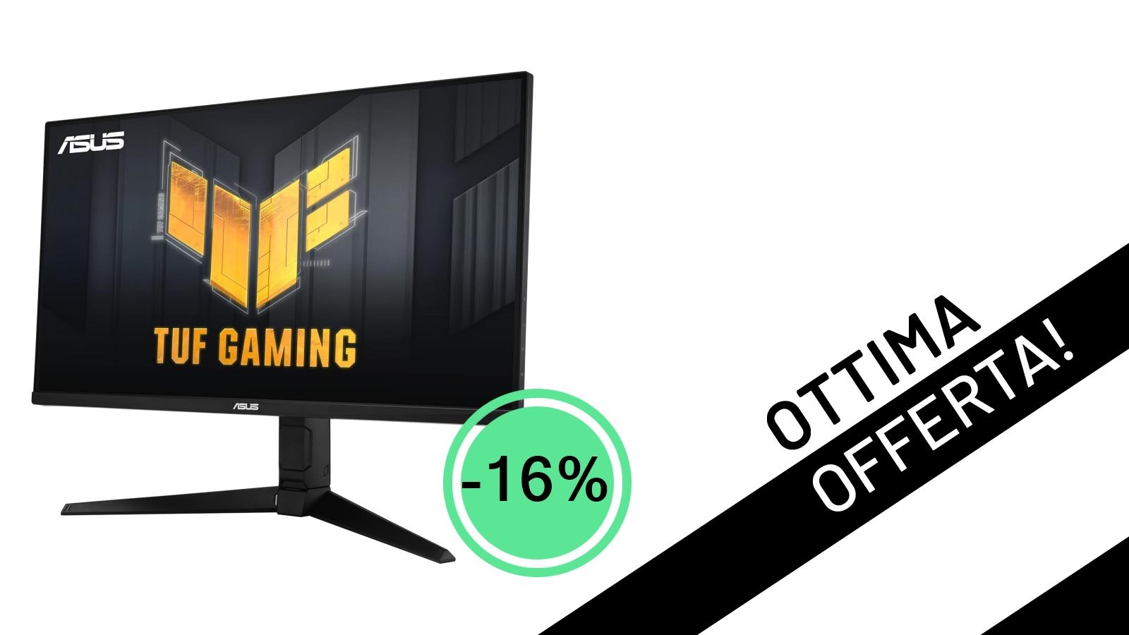 Offerta Esplosiva: L'ASUS TUF Gaming VG28UQL1A 4K 144Hz è tuo con uno sconto del 16%!