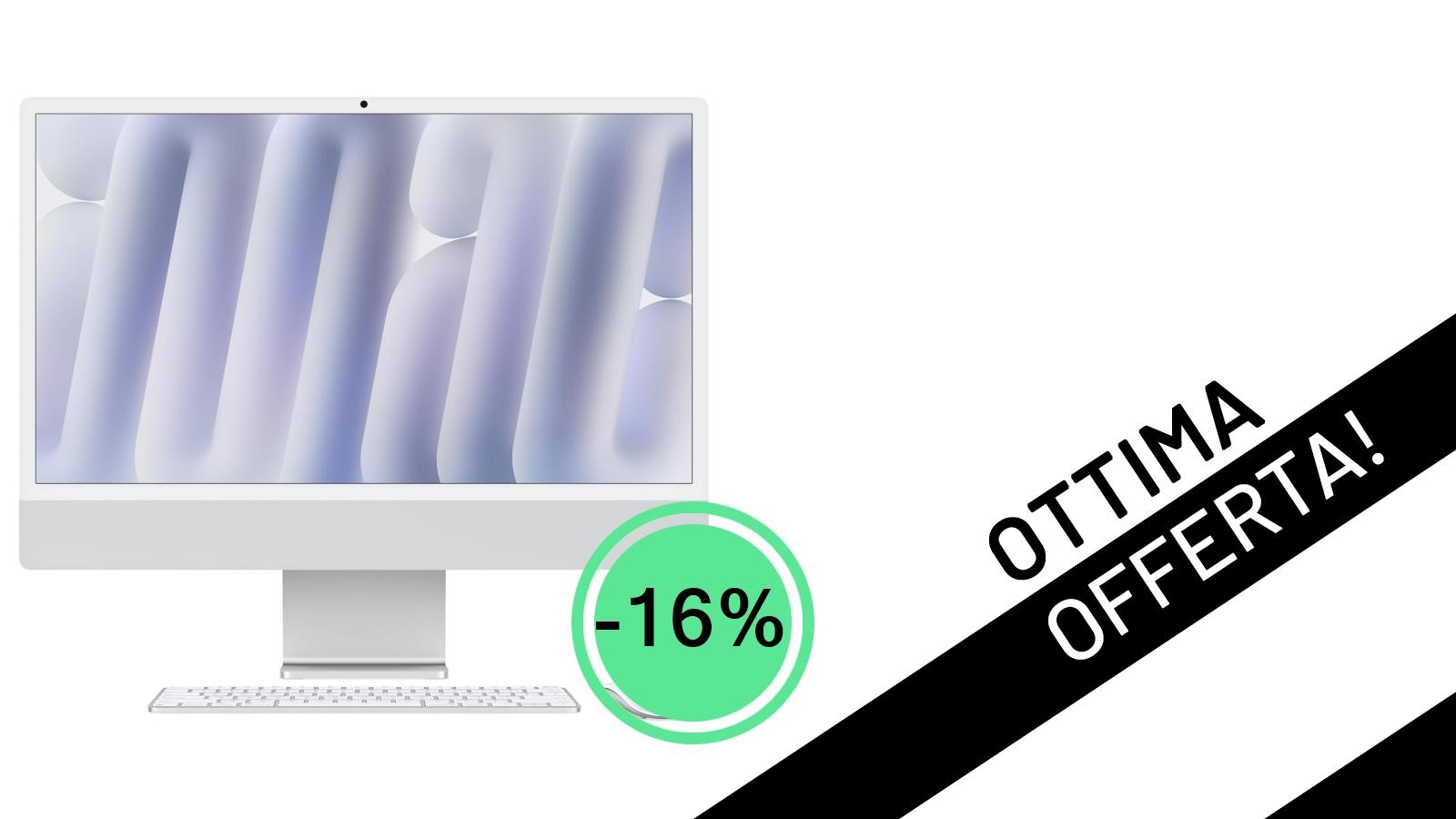 Offerta Imperdibile: Apple iMac M4 con display Retina 24'' in Sconto del 16%!