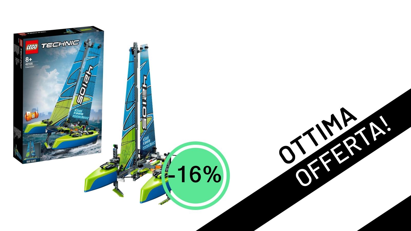 Un'occasione da non perdere: il Catamarano LEGO Technic 42105 sfreccia in offerta a soli 65,14€!