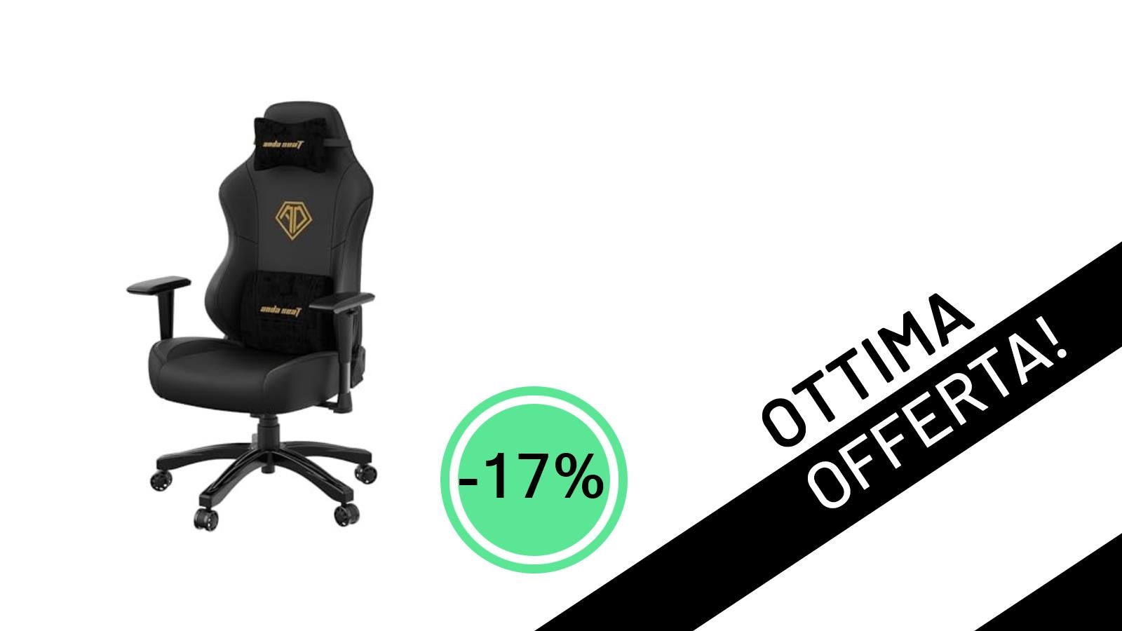 Anda Seat Phantom 3: L'Eccellenza Ergonomica per Gaming e Ufficio Scontata del 17%!