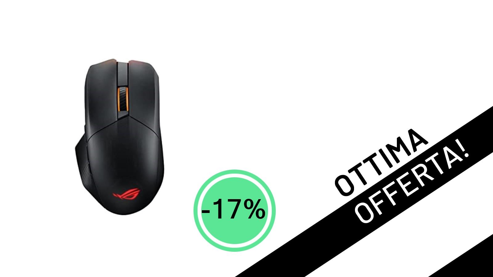 Non perdere l'occasione: ASUS ROG Chakram X Origin, il mouse da gaming definitivo, ora con il -17% di sconto!