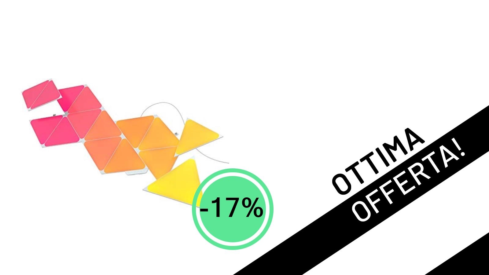 Illuminazione Smart Rivoluzionaria: Nanoleaf Shapes Triangle al -17%, Solo 189,99€!