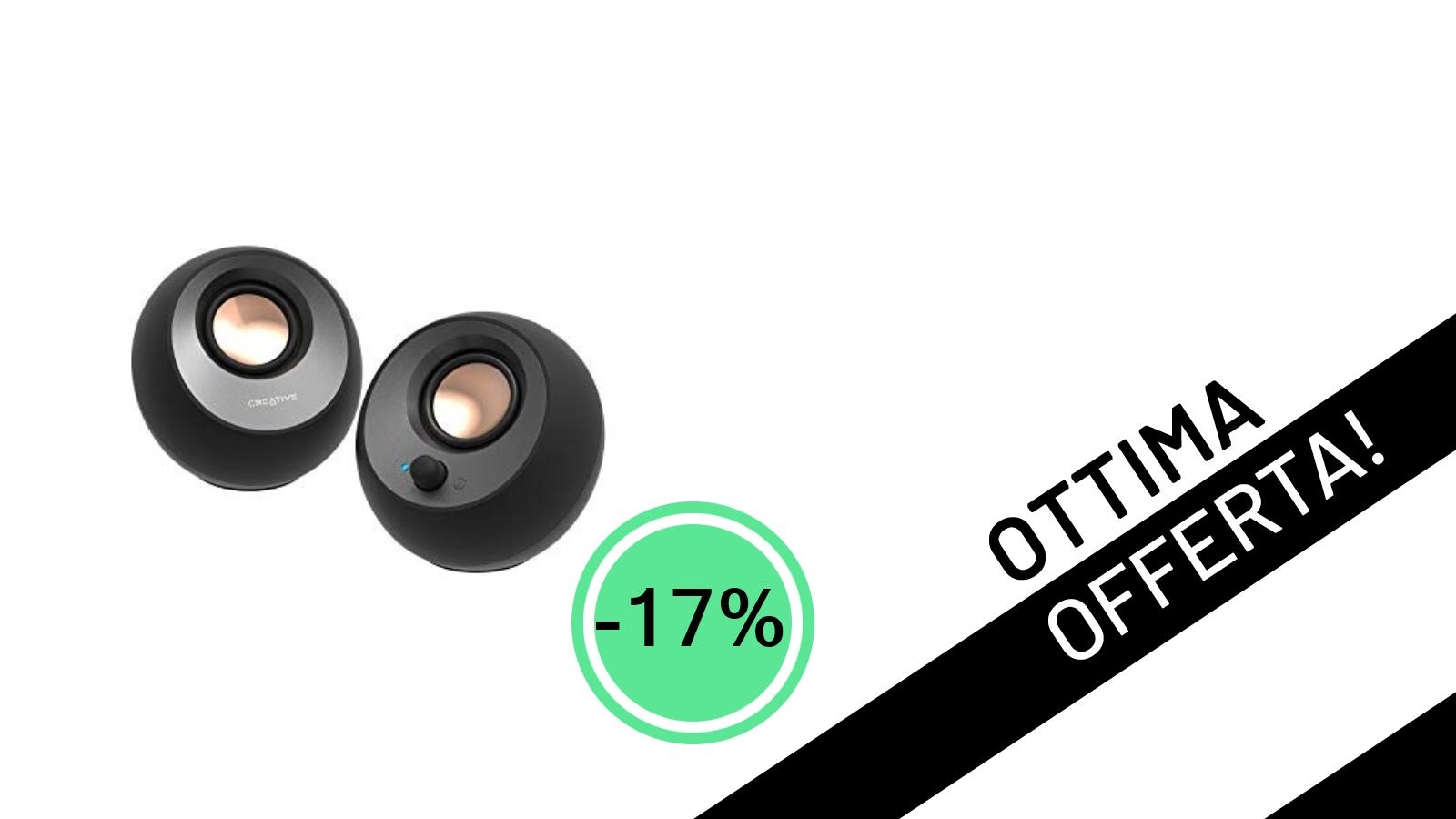 Offerta imperdibile: i CREATIVE Pebble V3, altoparlanti da scrivania USB-C, a soli 29,99€!