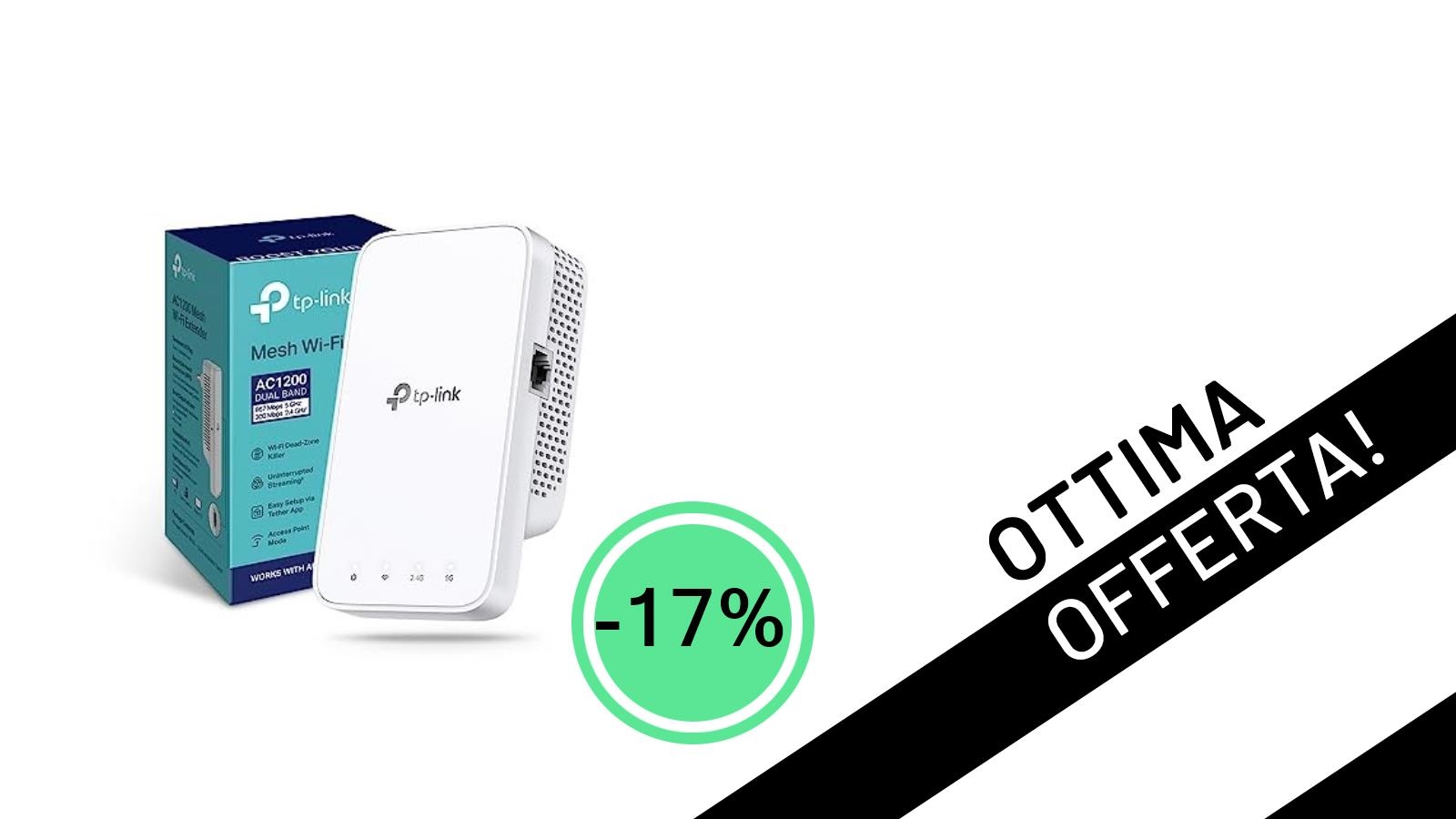 Addio Zone Morte! Il TP-Link RE330 Amplificatore WiFi AC1200 è Tuo a Soli 29,90€