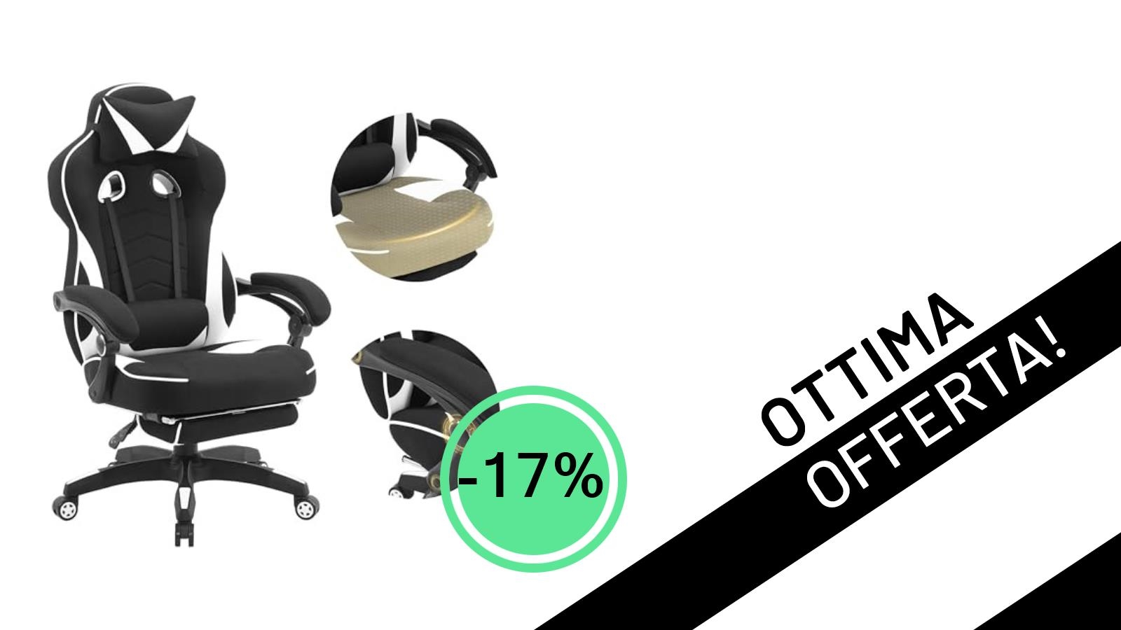 Affare Imperdibile: La Sedia Gaming WOLTU Traspirante e Confortevole Scontata del 17% a Soli 129,99€!