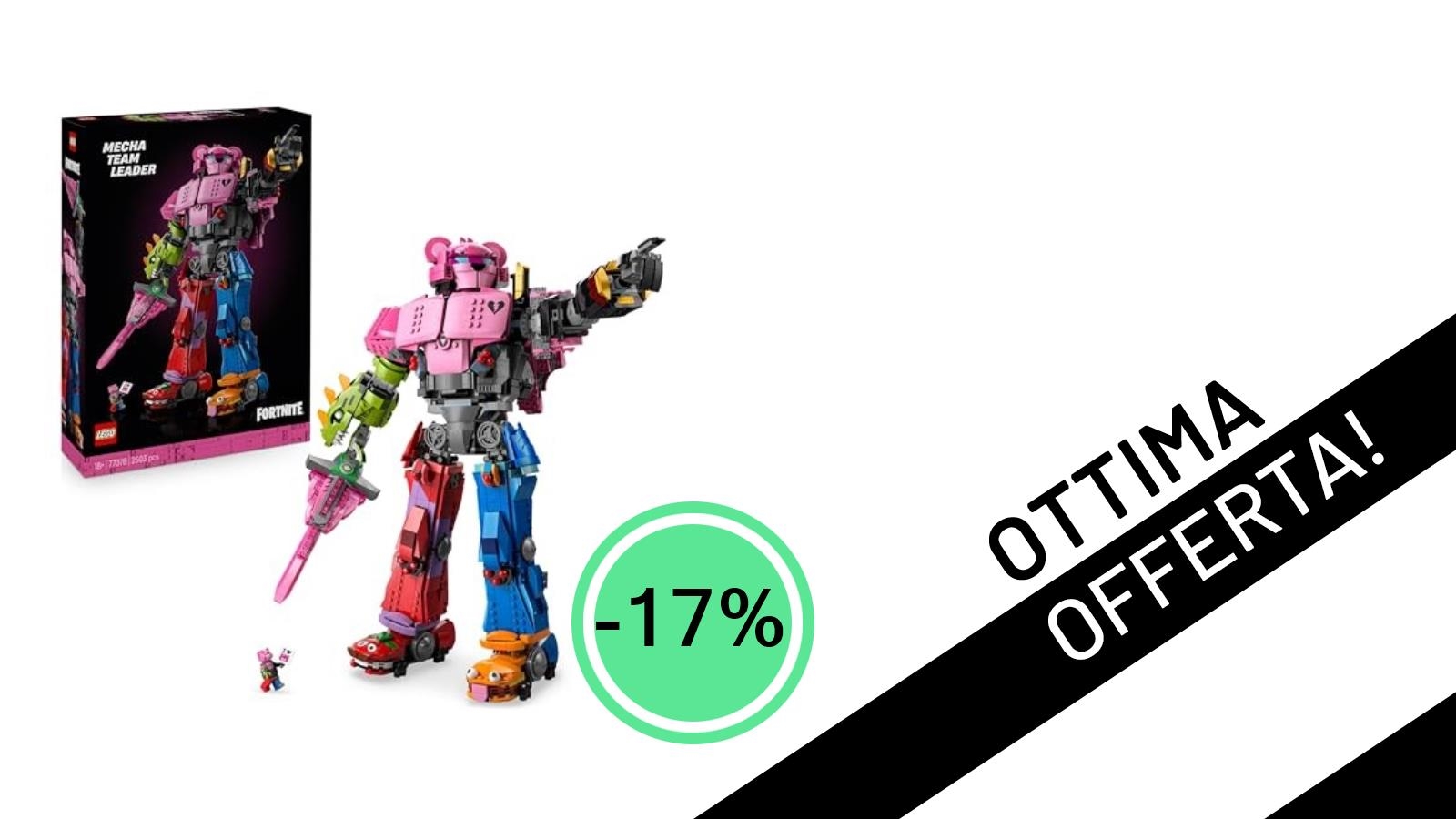 L'Iconico LEGO Fortnite Mecha Team Leader 77078 in Offerta Imperdibile: -17% per i Collezionisti!