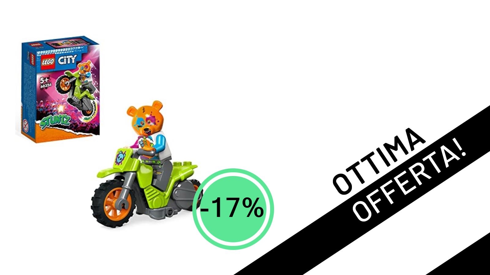 Offerta Lampo LEGO: La Moto Acrobazie Orso City Stuntz a soli 6,61€!