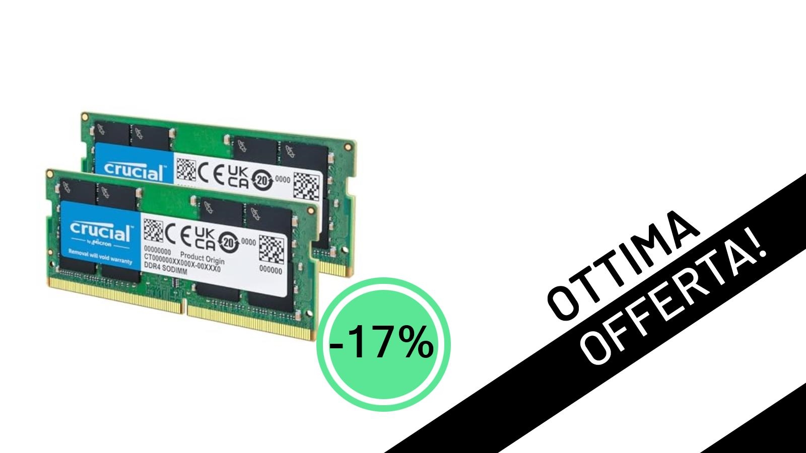 Crucial RAM DDR4 64GB: L'Upgrade Definitivo per il Tuo Laptop/Mini PC con uno Sconto da Non Perdere!