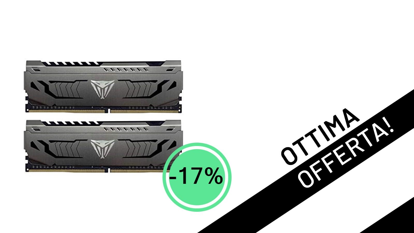 Offerta Imperdibile: Patriot Viper Steel RAM DDR4 64GB a soli 134,03€ con il -17% di sconto!