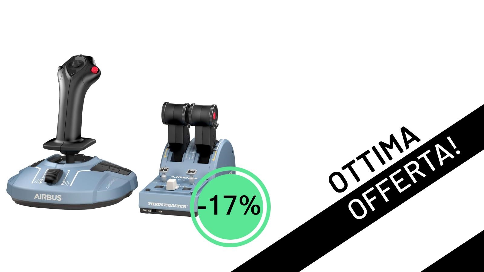 Offerta Imperdibile: Il Thrustmaster TCA Officer Pack Airbus Edition al -17% per un'immersione totale!