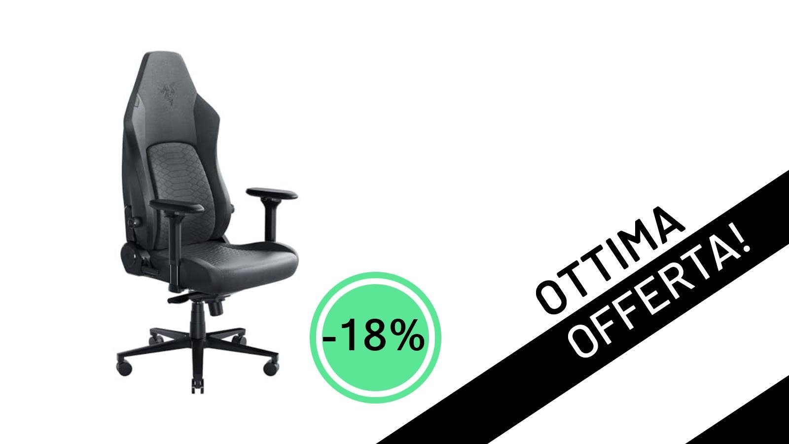 Gaming al Top: La Razer Iskur V2 con Supporto Lombare Adattivo Scontata del 18%, Ora a Soli 575,70€!