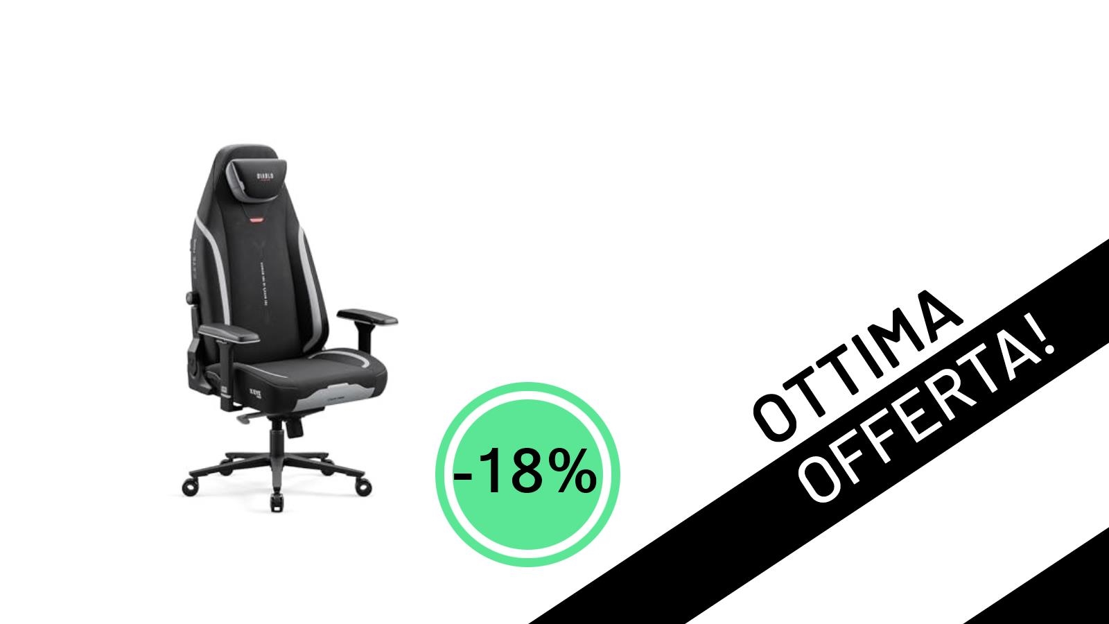 L'Ergonomia Perfetta per Gamer e Ufficio: La Sedia DIABLO X.Eye Prime in Offerta Scontata del 18%