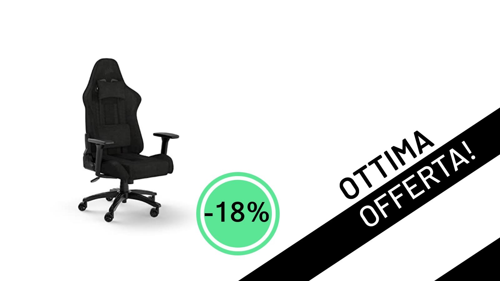 Offerta imperdibile: la sedia gaming Corsair TC100 Relaxed è tua con il 18% di sconto!