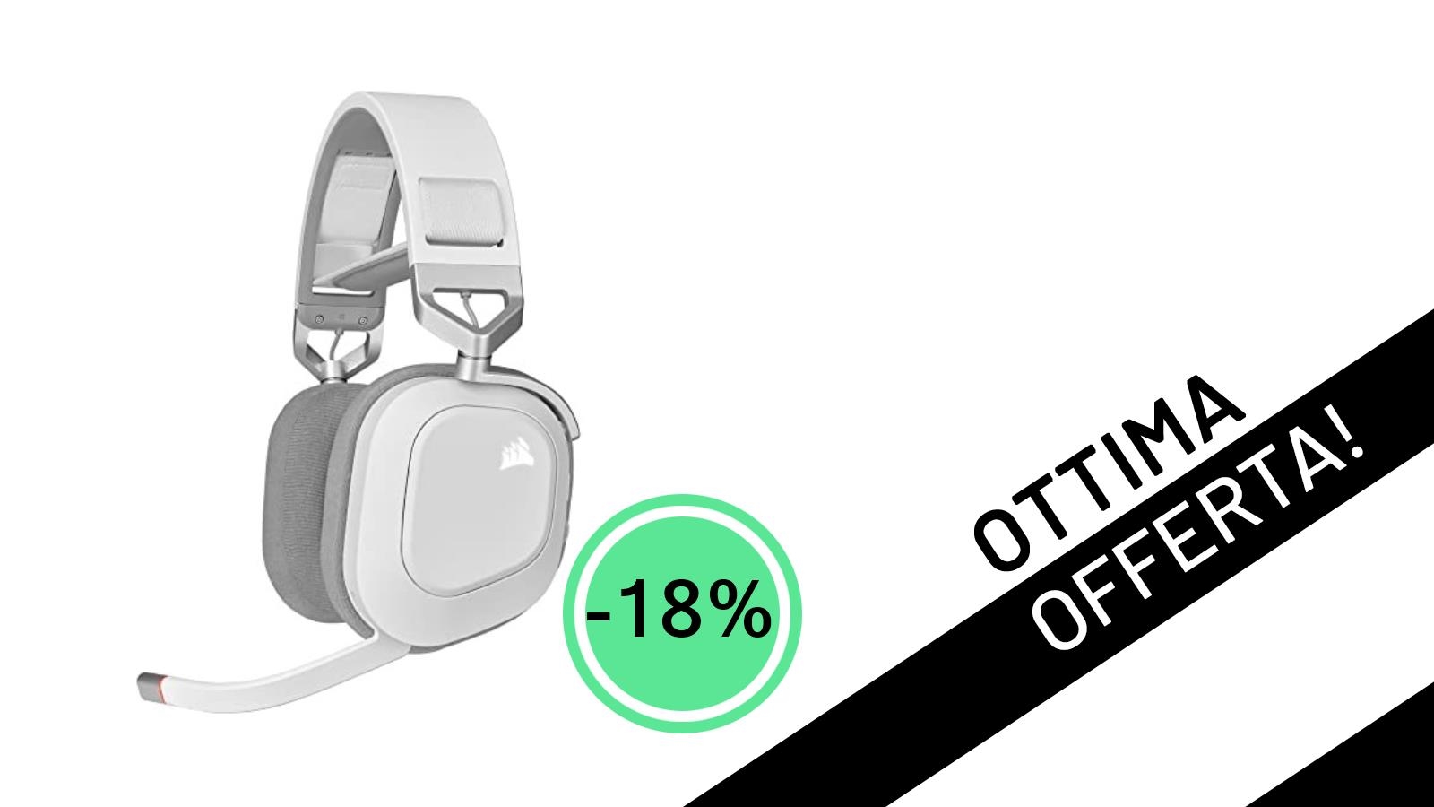 Offerta Imperdibile: Le Cuffie CORSAIR HS80 RGB WIRELESS con Dolby Atmos a Soli 123,31€!