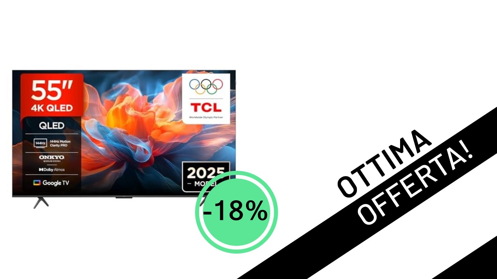 Offerta Stellare: La Smart TV QLED 4K HDR da 55" TCL 55T8C Scontata a Soli 449,90€!