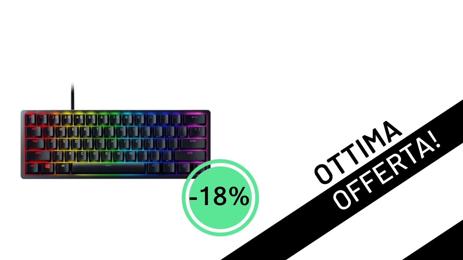 L'iconica Razer Huntsman Mini con Switch Viola è in offerta imperdibile: solo 100,99€!