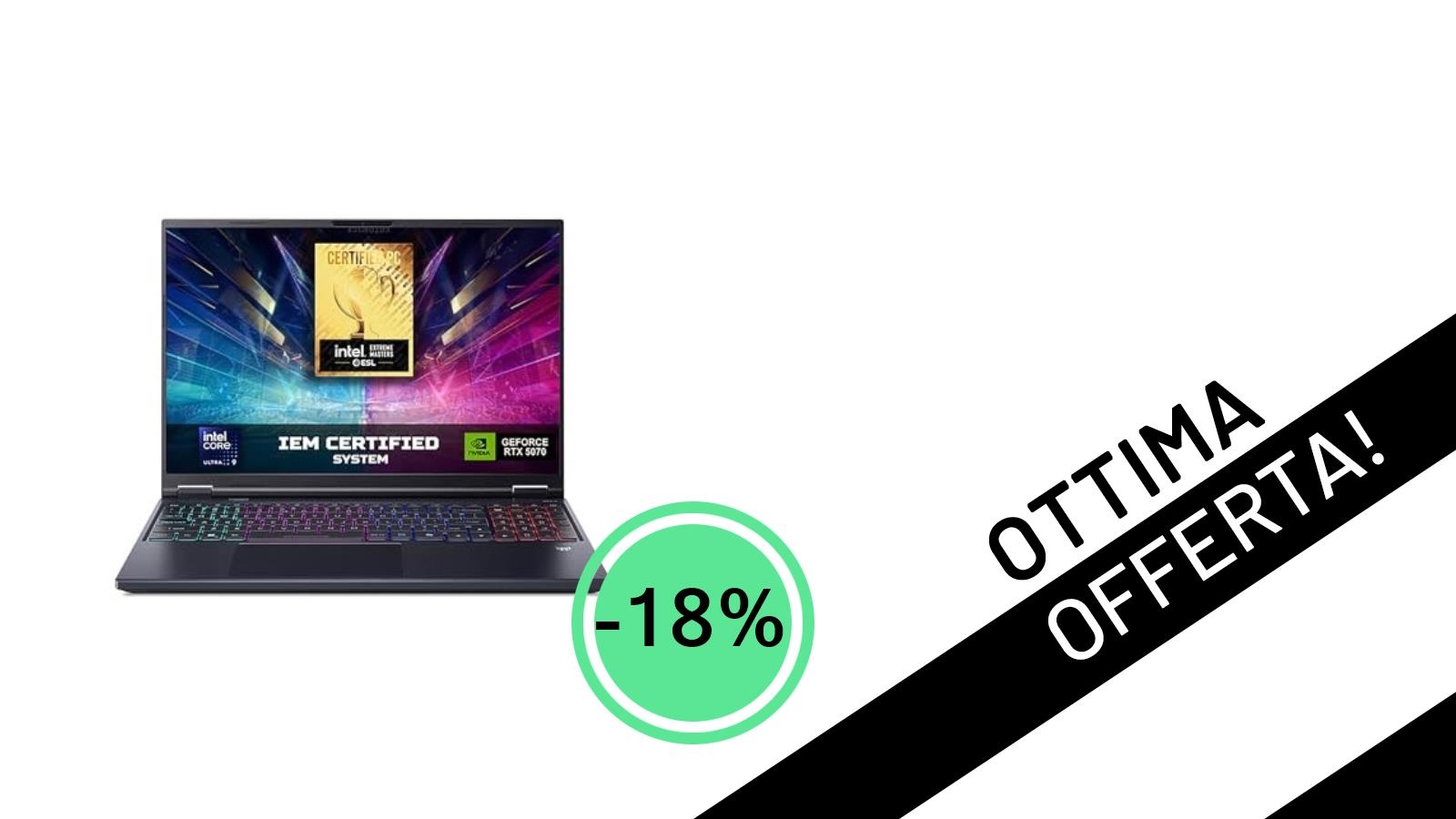 Acer Predator Helios Neo 16: Il Notebook Gaming AI PHN16-73-91XB al -18%, un Affare da Non Perdere!