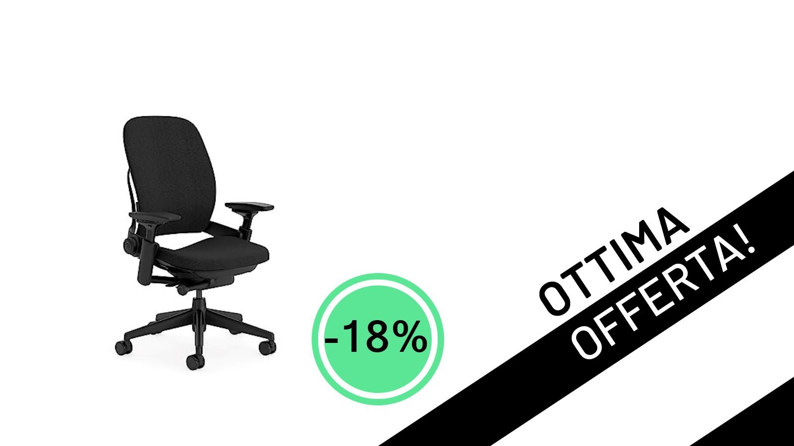 Offerta Esclusiva: La Sedia Gaming Ergonomica Steelcase Leap Scende a 1.014,99€ con il -18%