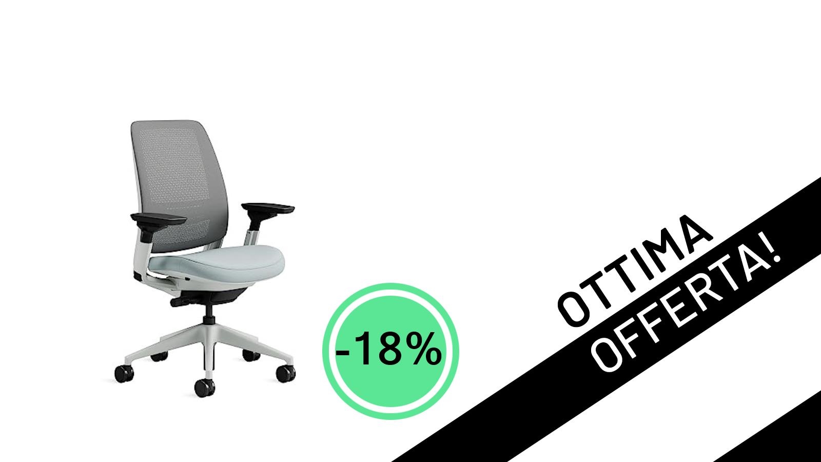 Steelcase Series 2 Storm Cloud: La Sedia Gaming Ergonomica al -18% per un Comfort Senza Precedenti!