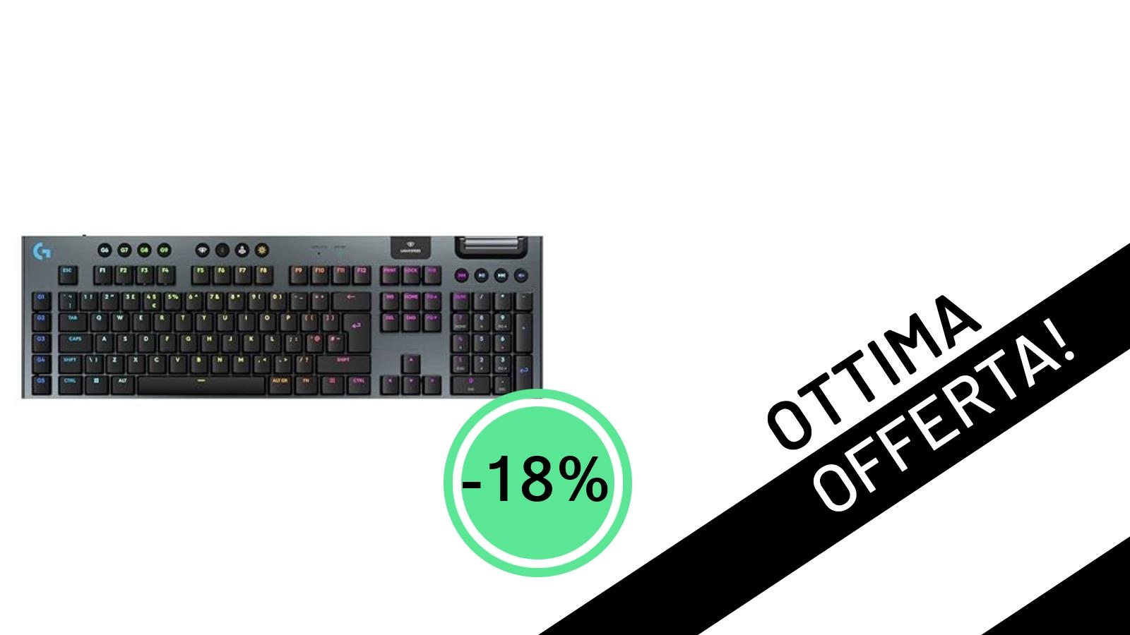 Logitech G G915 X LIGHTSPEED: la tastiera gaming low-profile scende a 220,57€ con uno sconto del 18%!