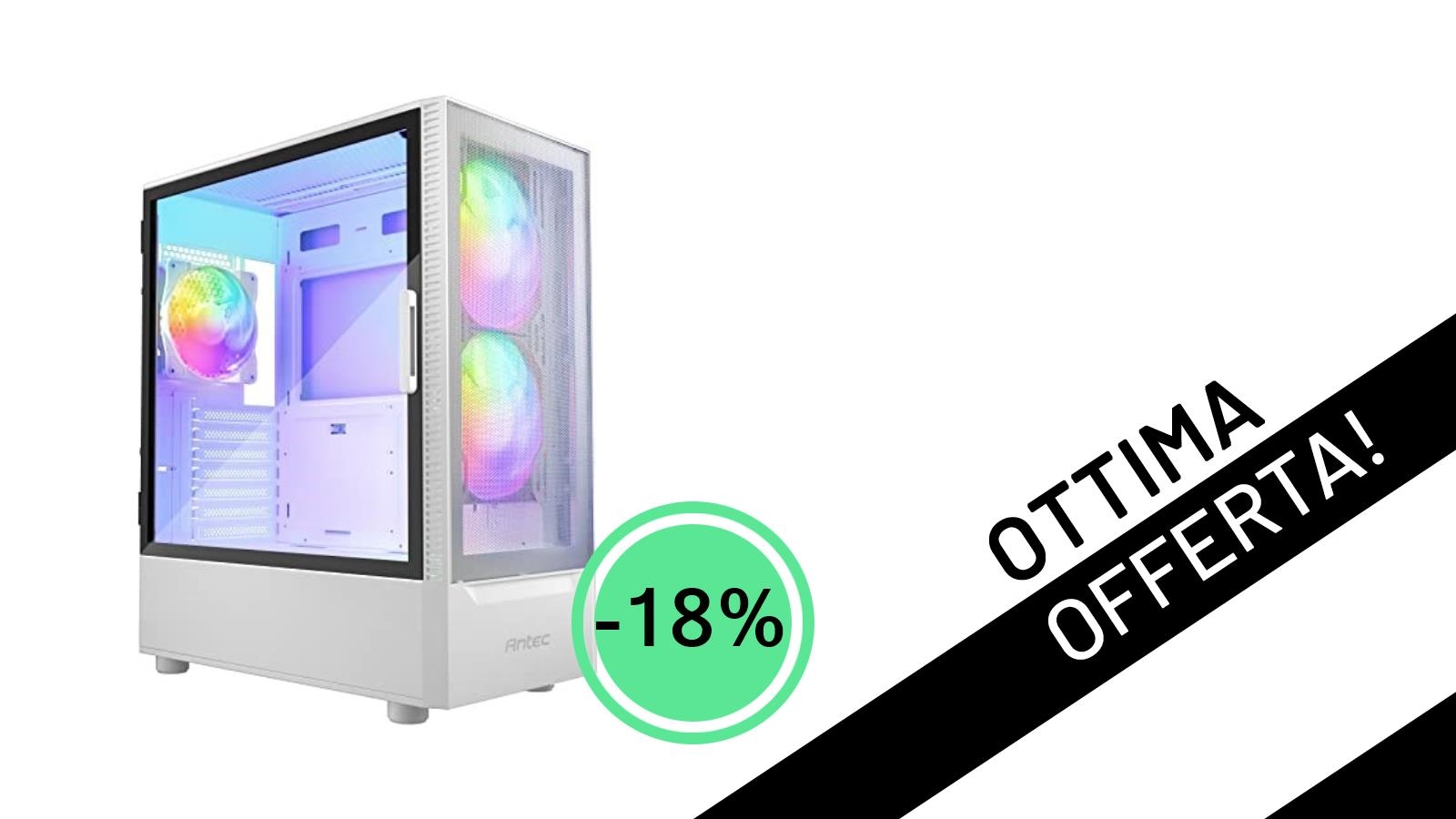 Antec NX 410: La Torre Midi Bianca Perfetta per il Tuo PC Gaming a Solo 63,78€!
