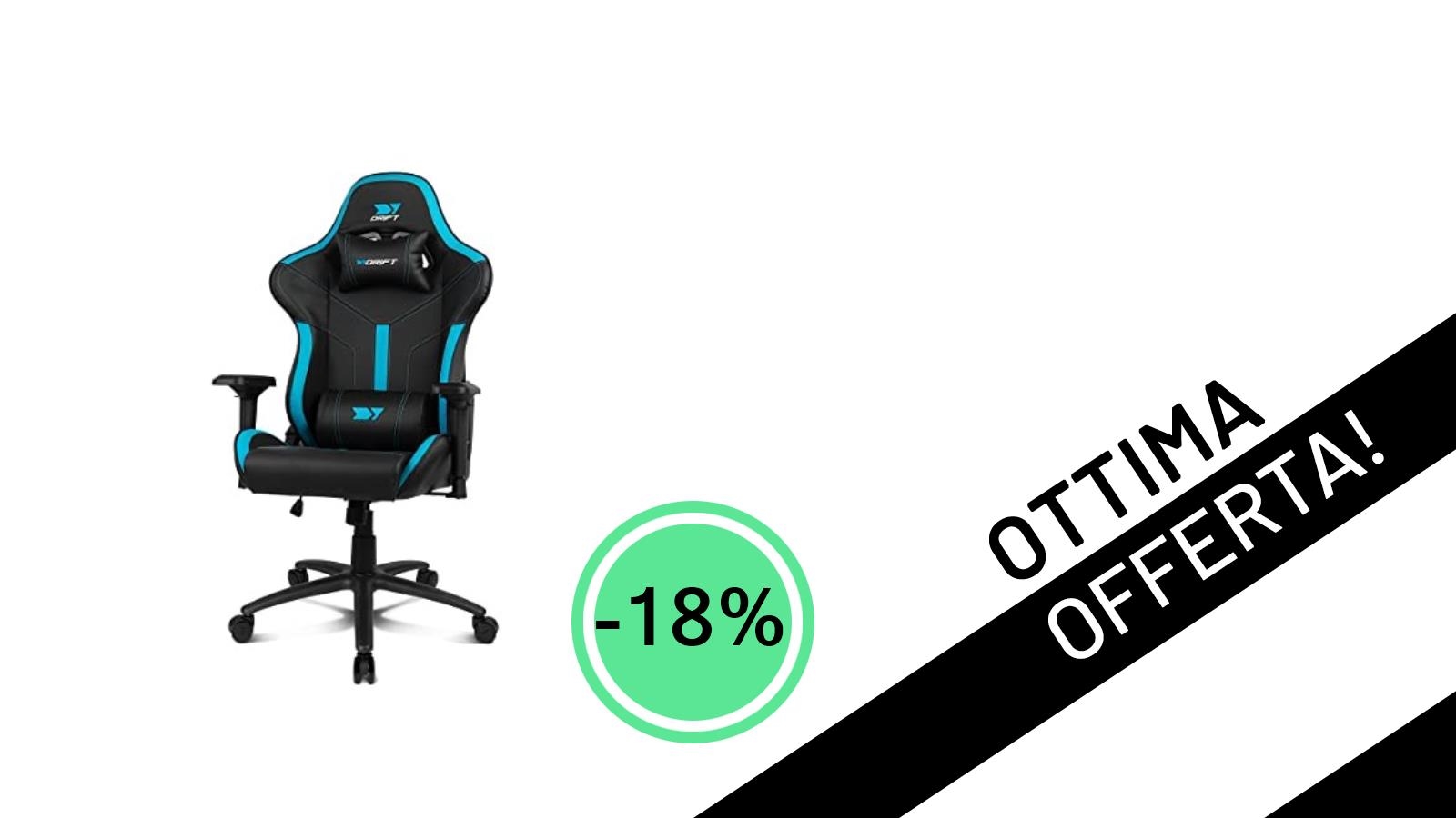 DRIFT GAMING DR350: La Sedia Ergonomica Professionale Scontata del 18%!