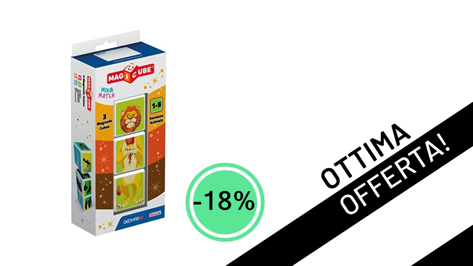 Un'occasione imperdibile per la creatività: Geomag Magicube Savane Animals a soli 9€!