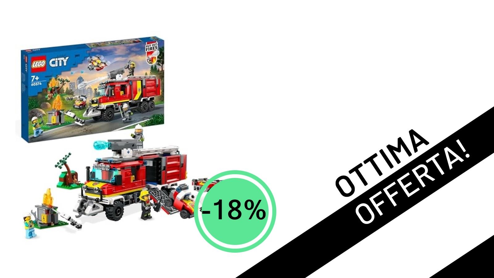 Non Perdere l'Offerta: LEGO City Autopompa 60374 Scontato del 18%, Solo 44,90€!