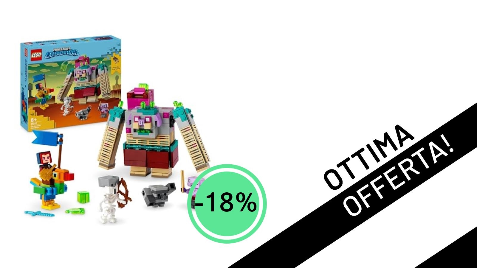 LEGO Minecraft Legends: Il Divoratore a un prezzo mai visto con il -18% di sconto!