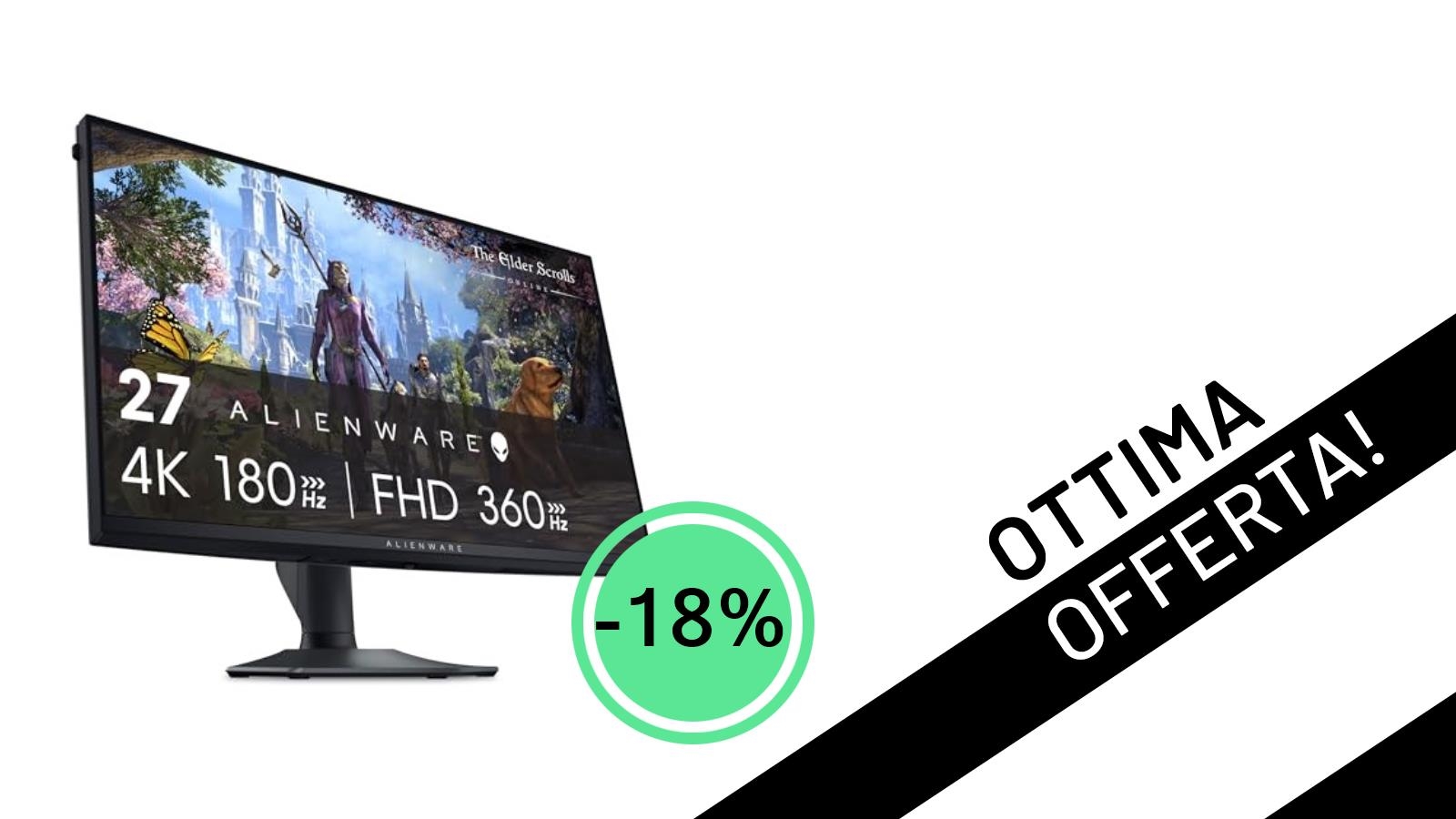 <strong>Alienware AW2725QF: Il Monitor Gaming 4K 360Hz dei sogni con uno sconto del 18%!</strong>